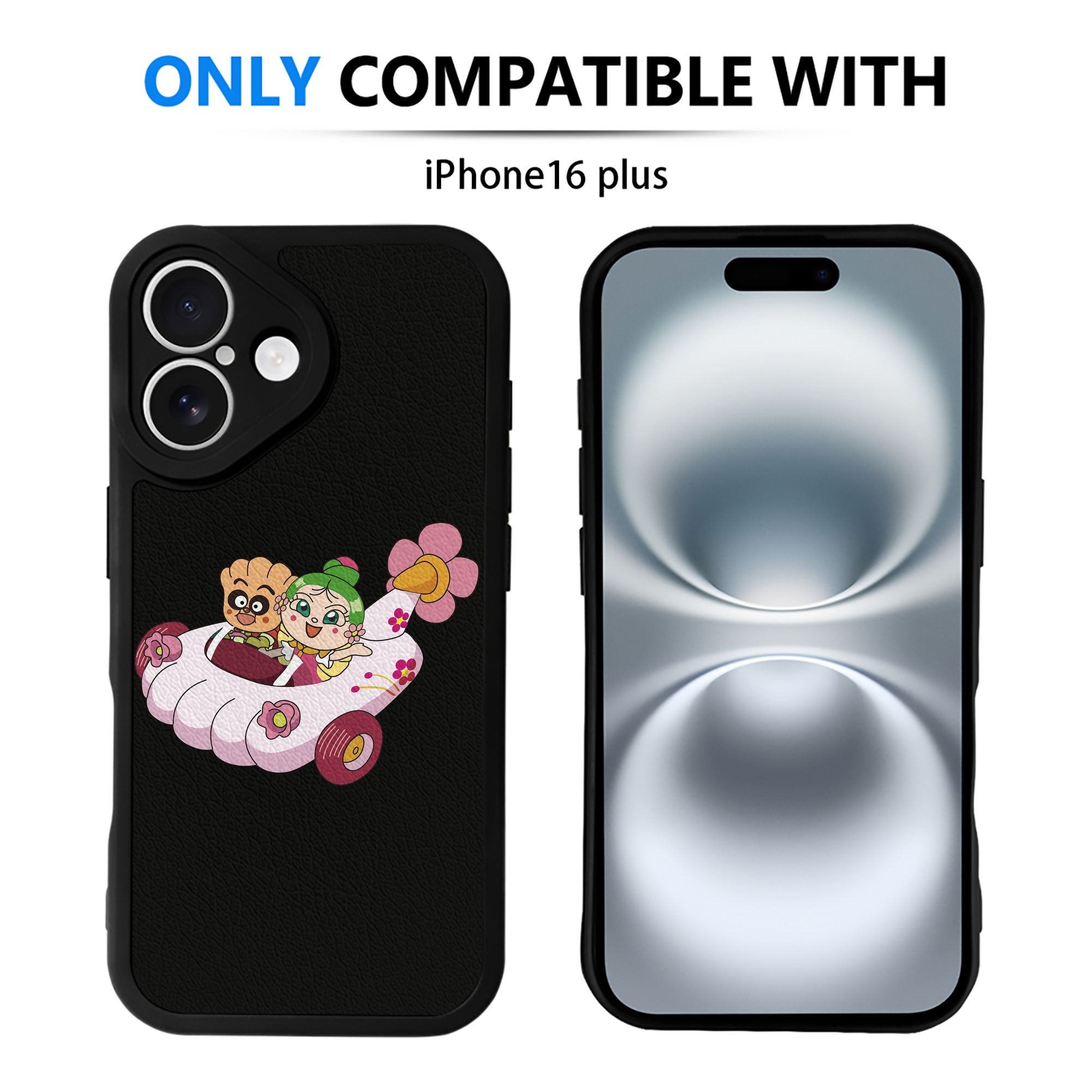 （画像用） アンパンマン Anpanman 【iPhone 16シリーズ対応】シリコンスマホケース（レザー調） 材質：シリコン